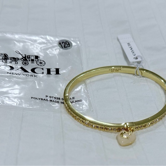 Coach Gold Bracelet with Heart Charm